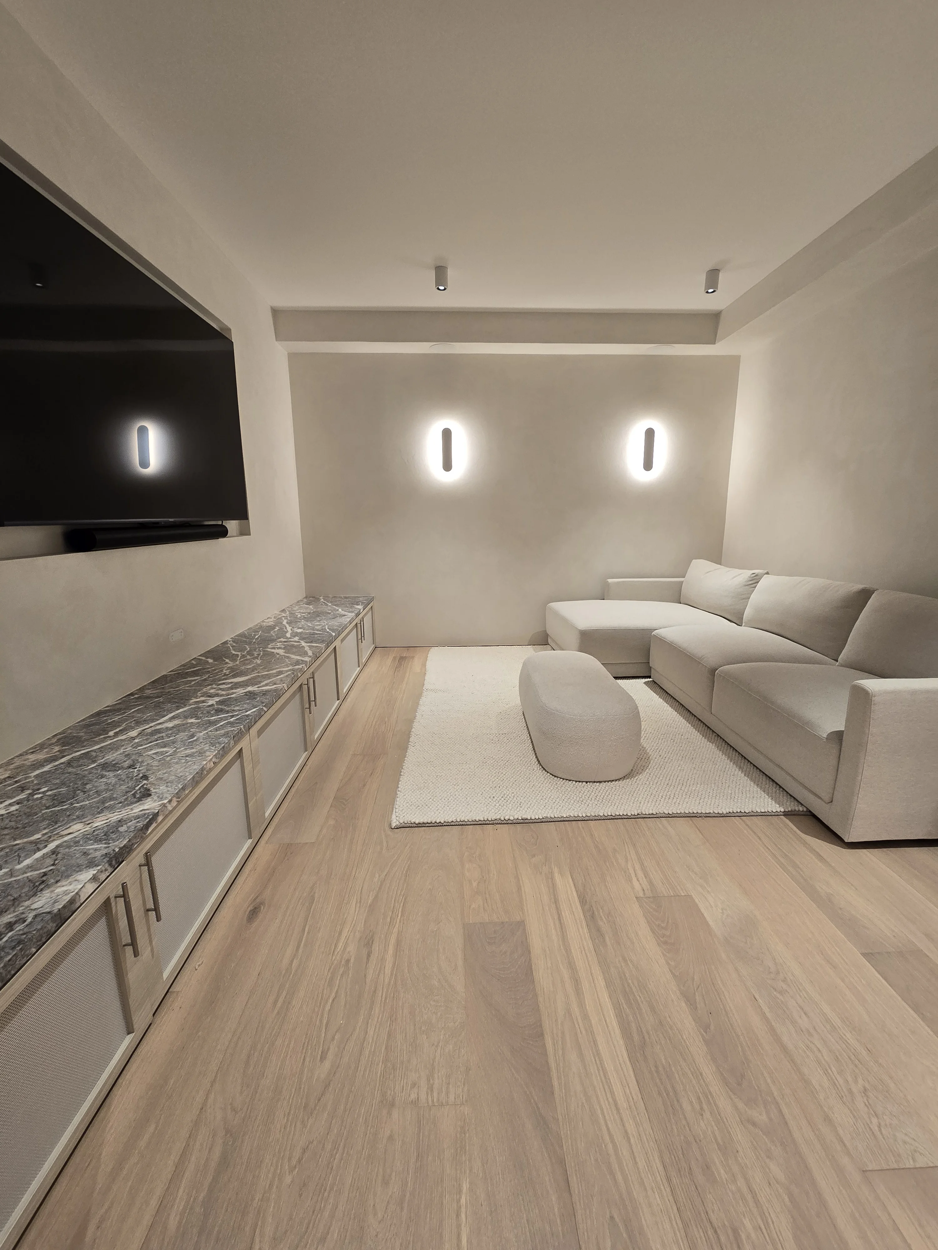 Venetian Plaster Living Room Feature