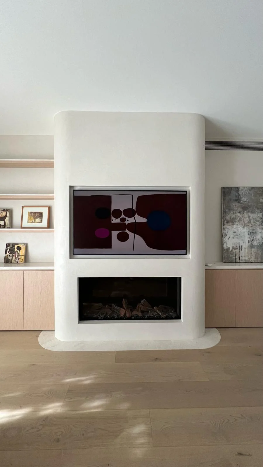 Venetian Plaster Fireplace & Walls