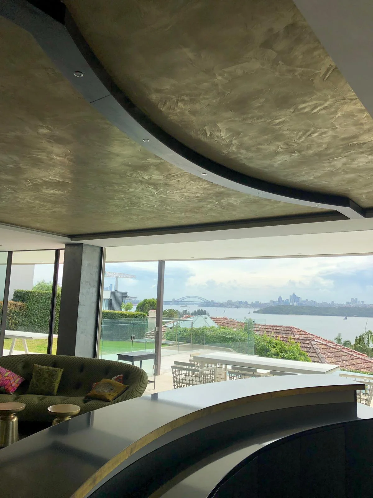 Liquid Metal Living Room Ceiling